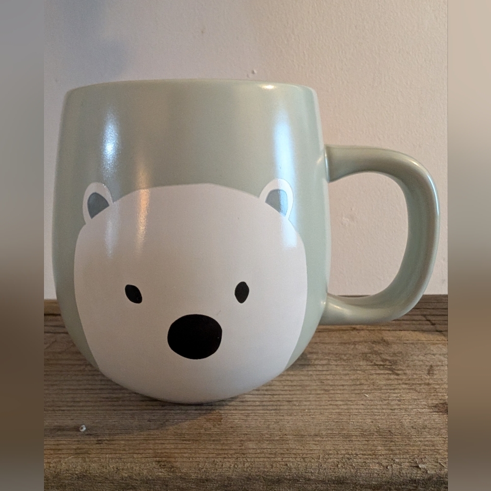 Indigo Mint and White Bear Mug